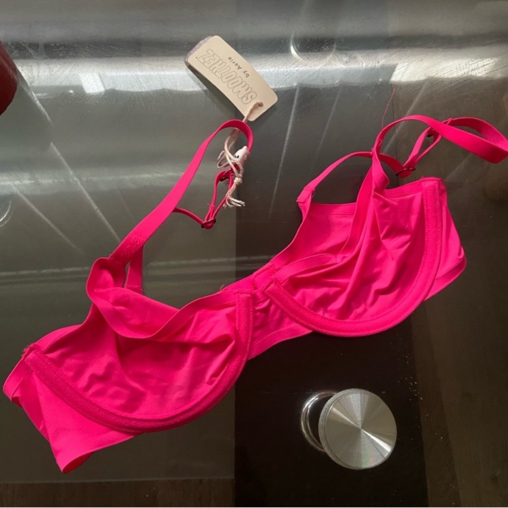 Aerie smoothez mesh unlined bra - hot pink